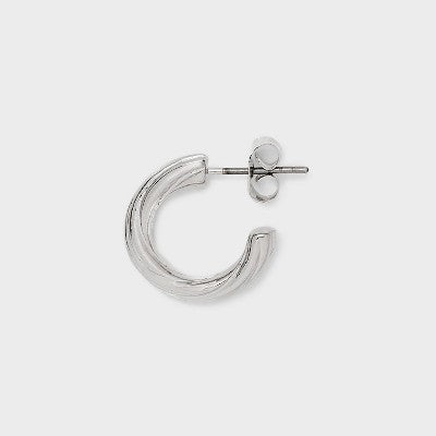 Braided and Twist Textured Hoop Earring Set 3pc