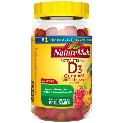 Nature Made Vitamin D 5000 IU Gummies - 150ct **Exp 2/2027**