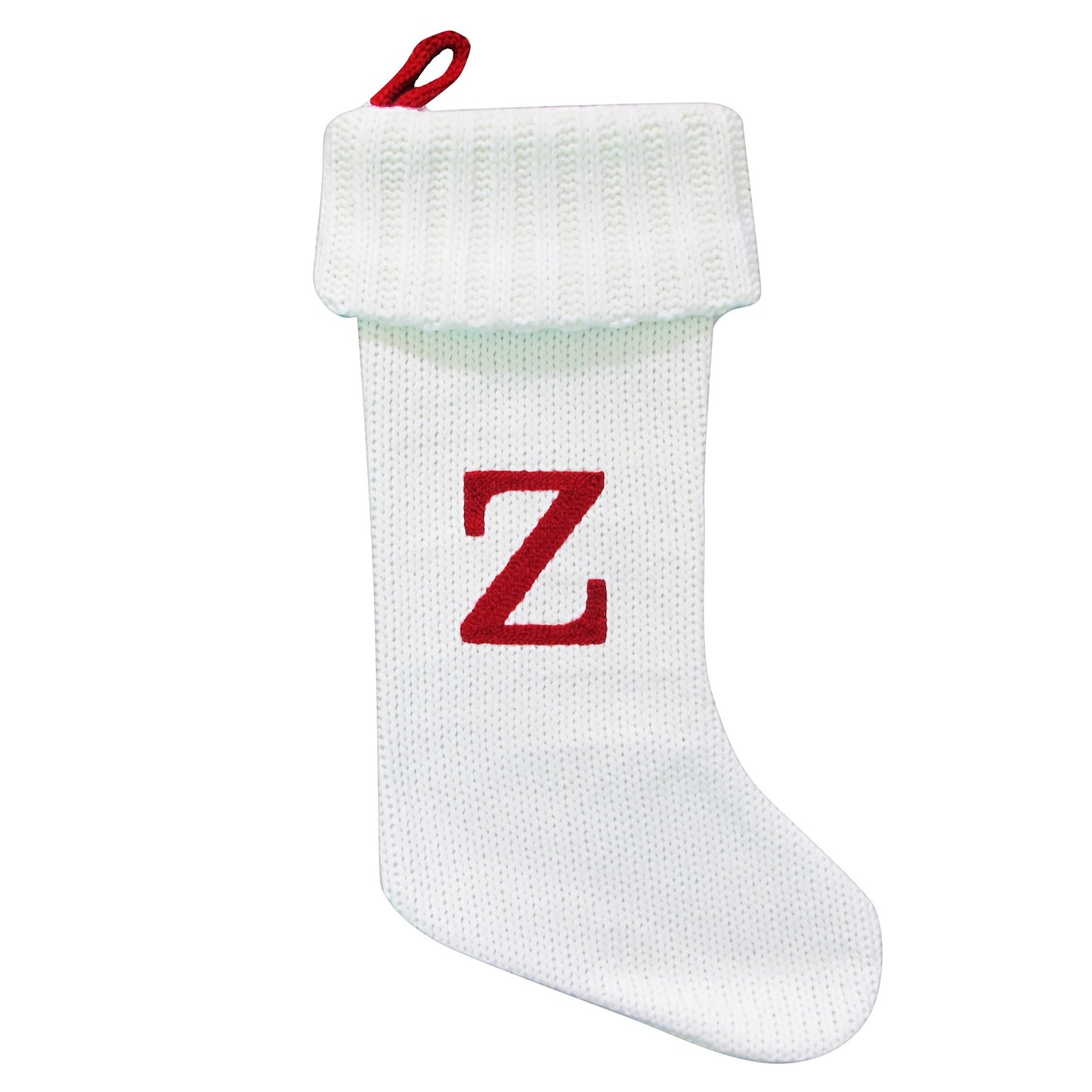 Knit Monogram Z Christmas Stocking White - Wondershop