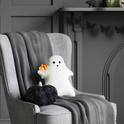 14x12 Inch Ghost Novelty Shaped Throw Pillow White - Hyde and EEK! Boutique