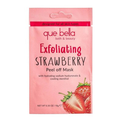 Que Bella Exfoliating Strawberry Peel Off Mask - 0.35oz