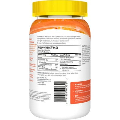 Nature Made Wellblends ImmuneMAX Gummies with Vitamin C, Zinc and Vitamin D3 - Tangerine Flavor - 42ct *Exp 08/2026