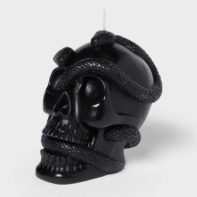 5.1'' Skull and Snake Candle Black - Threshold