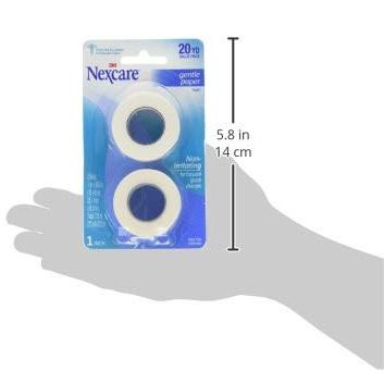 3M 781-2PK Nexcare Gentle Paper First Aid Tape 1 in. x 10 yd. 2 Rolls (One Package of 2 Rolls) *Damaged Packaging*