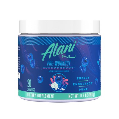 Alani Nu Nutrition Pre-Workout Energy Supplement Powder - Breezeberry - 6.8oz *Exp 3/27*