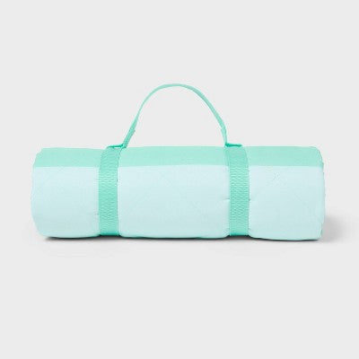 Mint Striped Picnic Blanket - Sun Squad