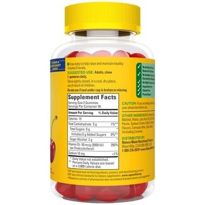 Nature Made Zero Sugar Vitamin D Sugar Free Gummies - 110ct **Exp Oct 2025**