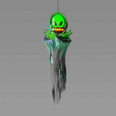 60" Animated Lit Glows under Blacklight Alien Ghoul Halloween Decorative Prop - Hyde and EEK! Boutique *Crack In Helmet*