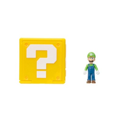 Nintendo The Super Mario Bros. Movie Luigi Mini Figure with Question Block