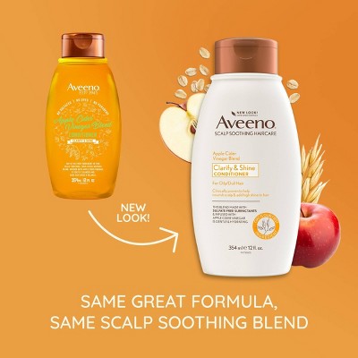 Aveeno Apple Cider Vinegar Blend Conditioner for Balance and High Shine - Paraben Free - 12 fl oz