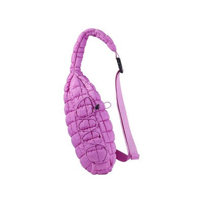 Pickle O' Joe Quilted Sling Bag Pickleball Bag - Vibrant Purple