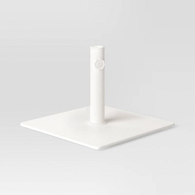 25lbs Steel Square Outdoor Patio Market Umbrella Bases White - Room Essentials