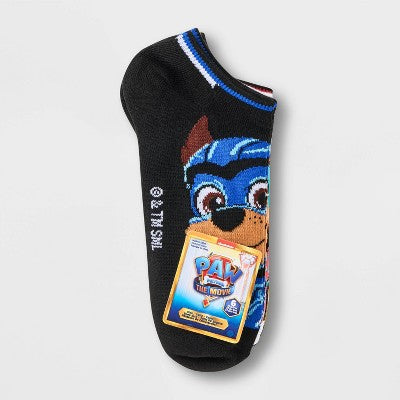 Boys' S/M PAW Patrol 6pk No Show Socks - Black/White