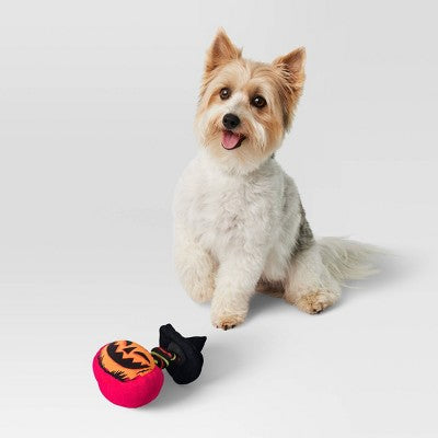 Halloween Retro Bungee Pumpkin Plush Dog Toy - Hyde and EEK! Boutique