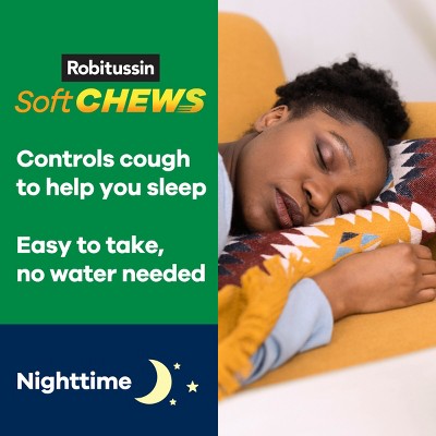 Robitussin Nighttime Cough Soft Chewable Tablets - Cooling Berry - 20ct *Exp 2025/09*