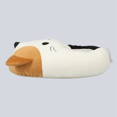 Squishmallows Kids' Size 13/1, Cam the Cat Plush Slippers - Off-White : Slip-On, Cushioned Footbed, Closed Toe