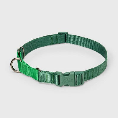 Martingale with Buckle Adjustable Dog Collar - L - Boots & Barkley Assorted Greens