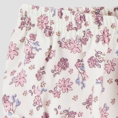 Girls 3M Baby Carter's Just One You 3pc Floral Sweater & Bloomer with Tights Set - Pink