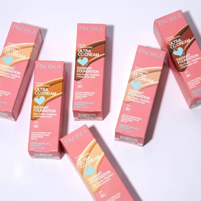Pacifica Ultra CC Cream Radiant Foundation with SPF 30 - Cool/Deep - 1 fl oz **Exp 03/27**