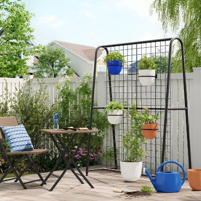 A-Frame Patio Decorative Screen Black 1.83'x5.41'x4.25' - Room Essentials