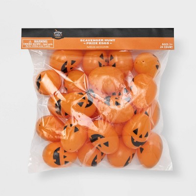 24ct Orange Fillable Eggs for Halloween Egg Hunt - Hyde & EEK! Boutique : Indoor Party Decor