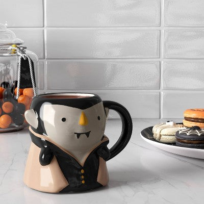 15 fl oz Halloween Stoneware Figural Vampire Mug - Hyde & EEK! Boutique