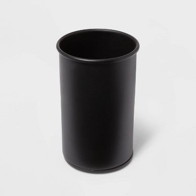 Tumbler Black Metal - Threshold : Iron Bathroom Accessory, Traditional Style, 12oz Capacity, Easy to Clean