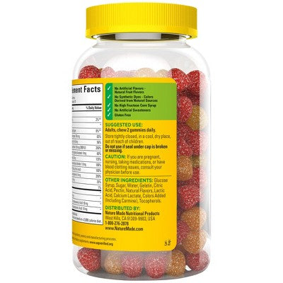 Nature Made Multi Plus Omega 3 Multivitamin Gummies - Strawberry, Lemon & Orange - 140ct *Exp:04/2026