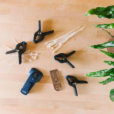 Blue Ridge Tools 4pc Clamp Set: Heavy Duty Plastic Clamps for Garage & Hardware - Black and Blue *Case Pack of 24*