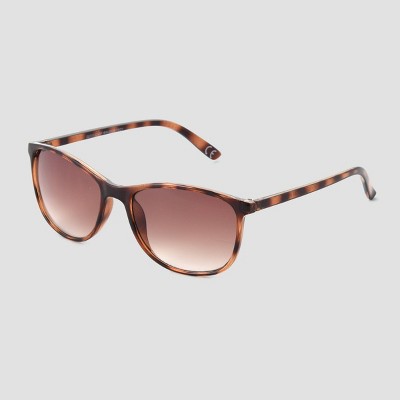 Women's Tortoise Shell Print Surf Shade Sunglasses - Universal Thread Brown