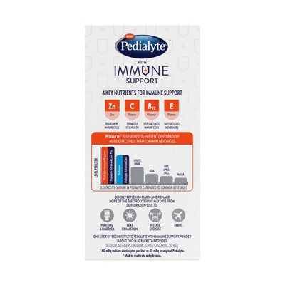Pedialyte Immune Support Electrolyte Powder - Fruit Punch - 2.94oz *Exp 04/01/2026*