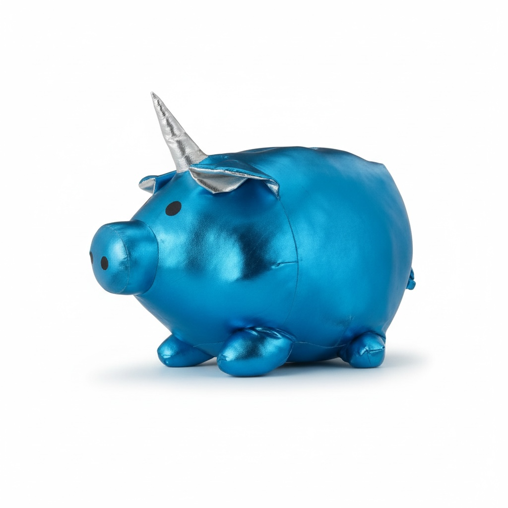 MZ Berger & Co. Jumbo Plush Unbreakable Coin Bank, Unicorn