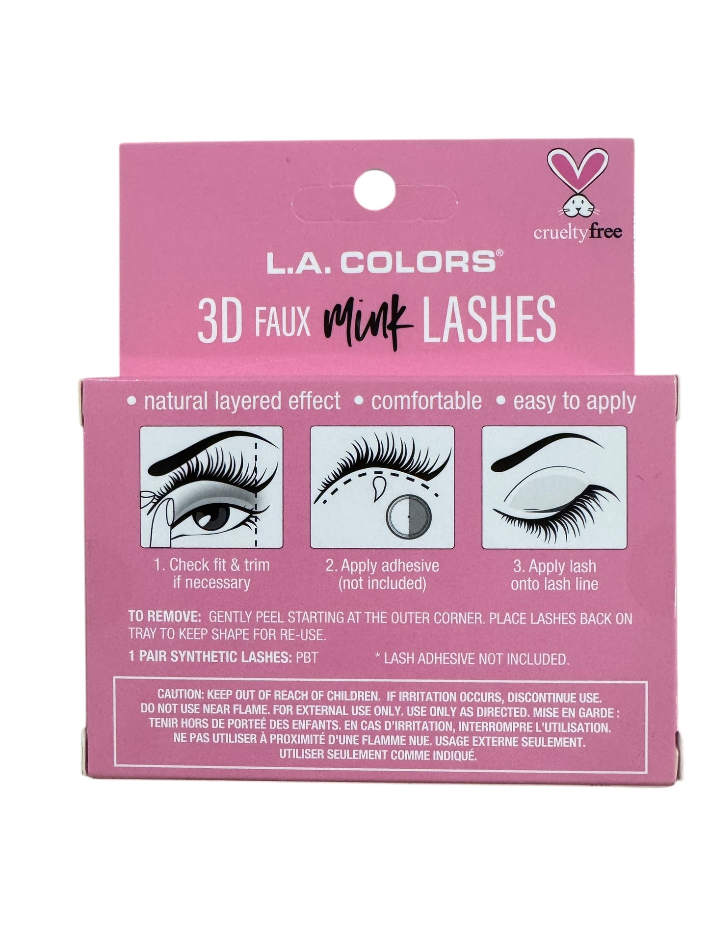 *BUNDLE* L.A. Colors 3D Faux Mink Lash Kit – “Nancy” Lashes + Clear Lash Adhesive Bundle