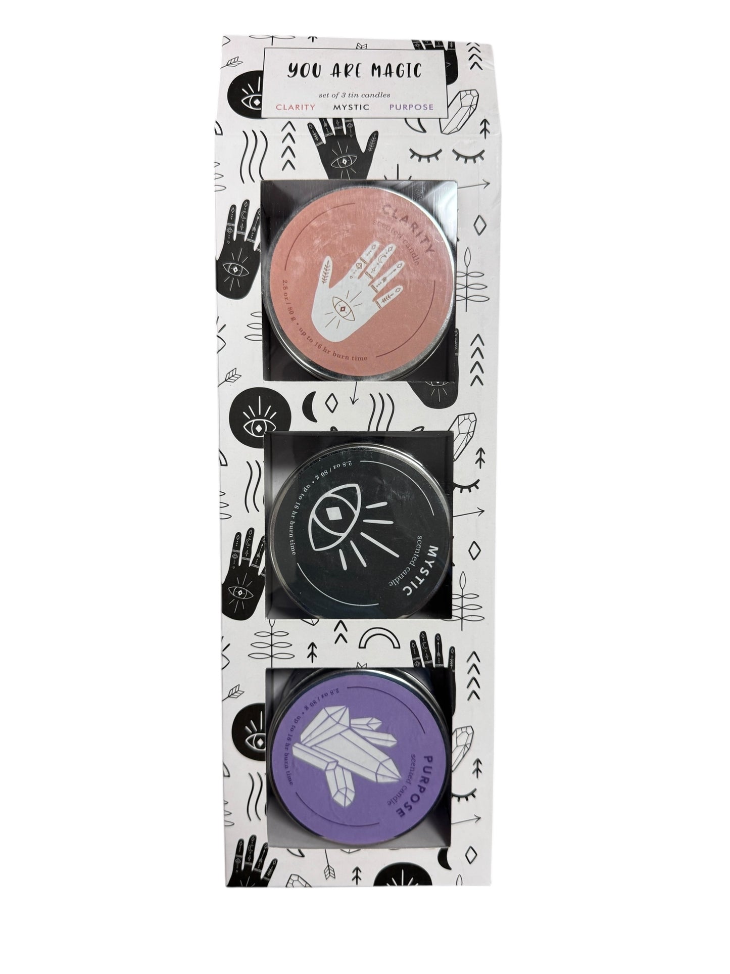 You Are Magic Set of 3 Tin Candles Clarity Mystic Purpose