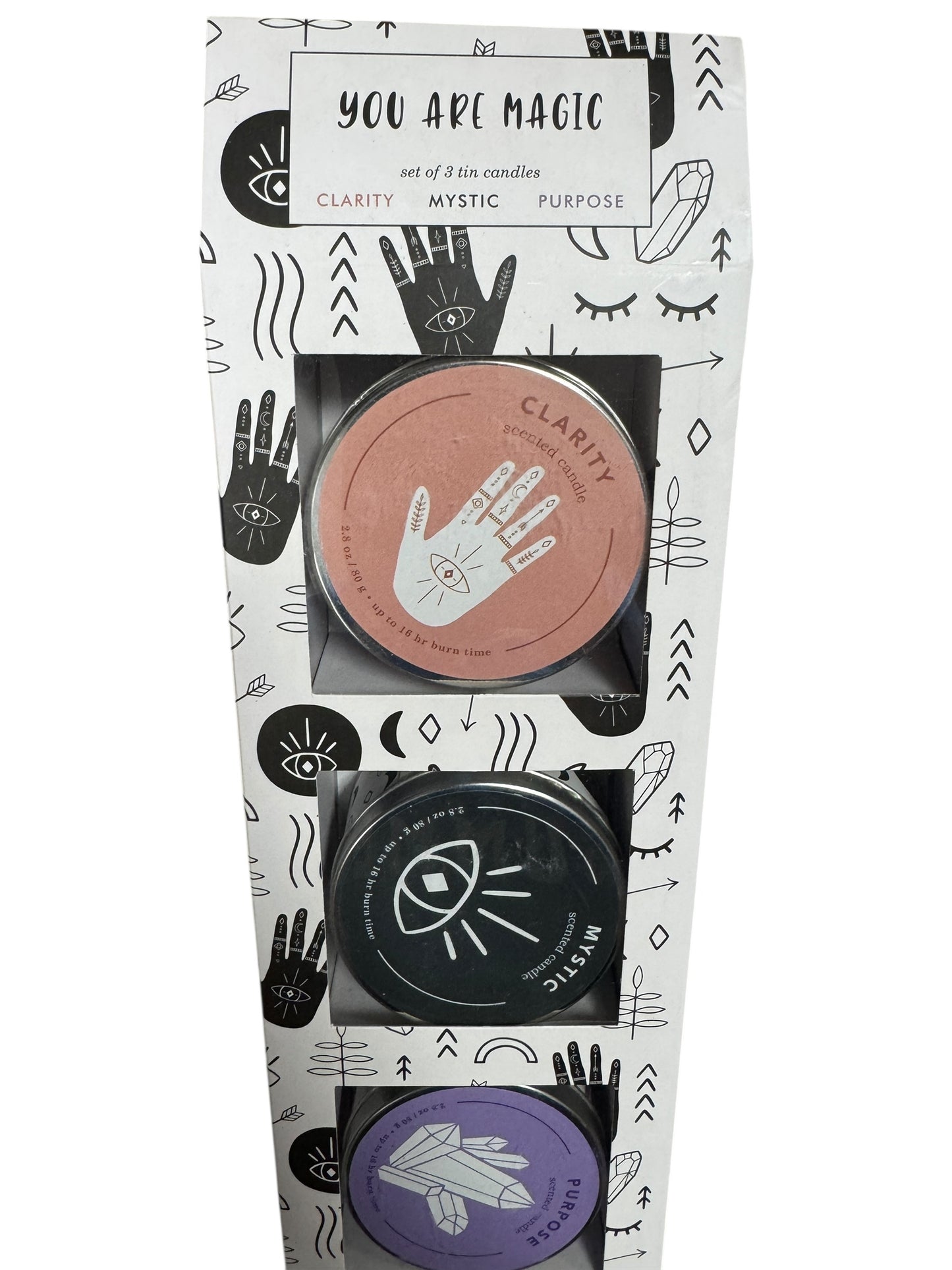 You Are Magic Set of 3 Tin Candles Clarity Mystic Purpose