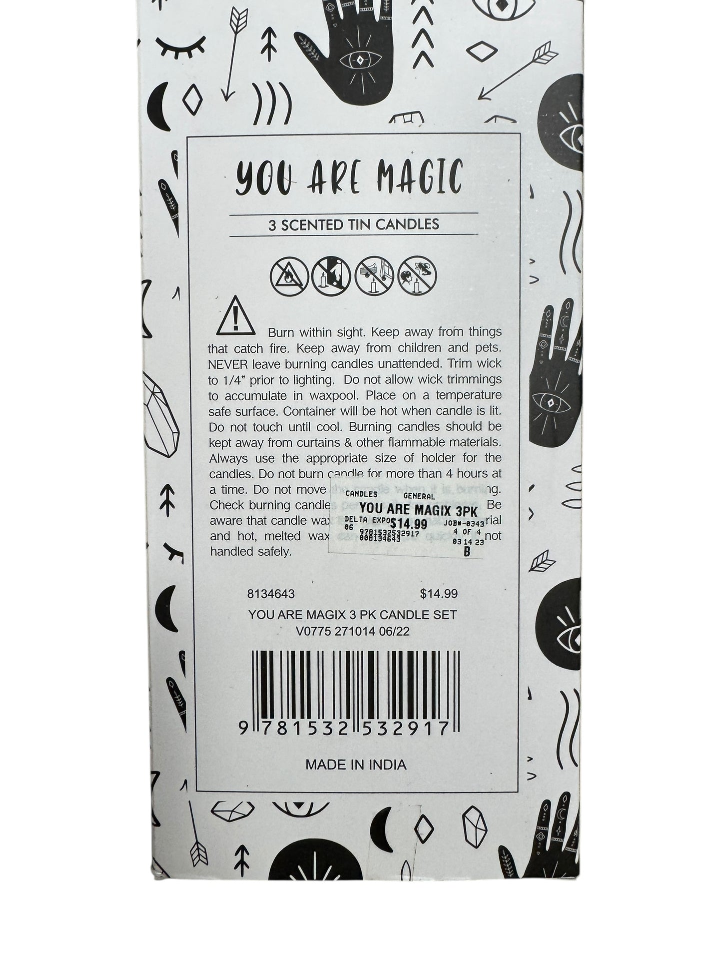 You Are Magic Set of 3 Tin Candles Clarity Mystic Purpose