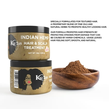 Kuza Indian Hemp with Chebe Hairdress & Scalp Treatment, 7.7 oz