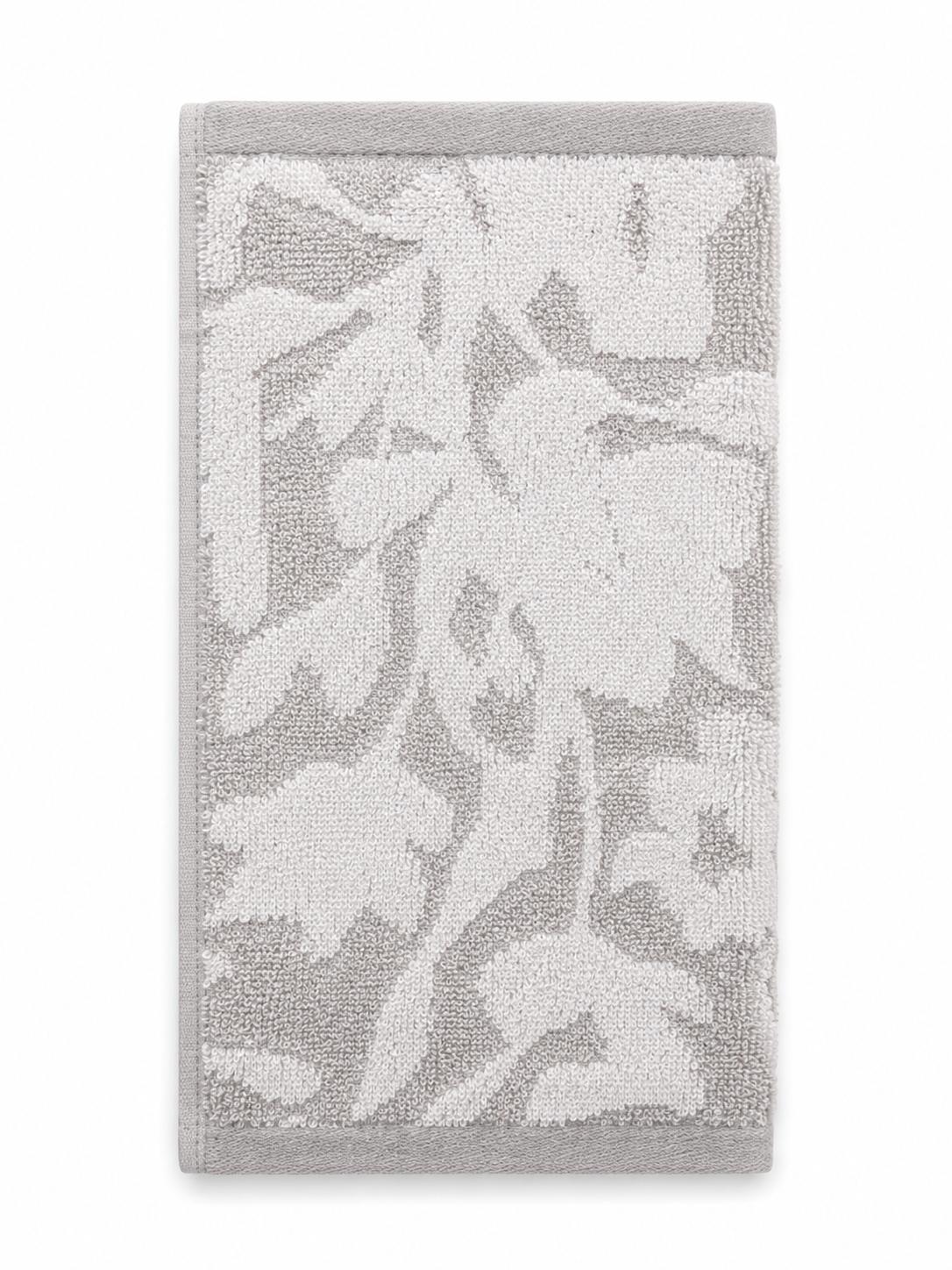 Martex Restore Light Gray Floral Textured Hand Towel
