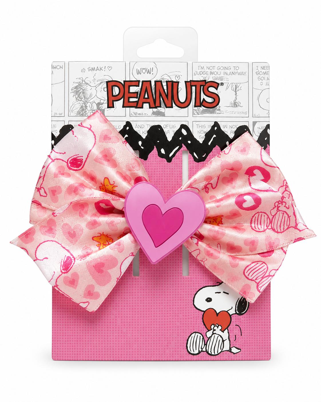 Peanuts Snoopy Valentine's Day Bow, Pink