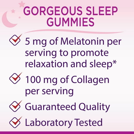 Nature's Bounty Gorgeous Sleep Gummies Melatonin & Collagen - Berry - 60 ct *Exp 01/26*