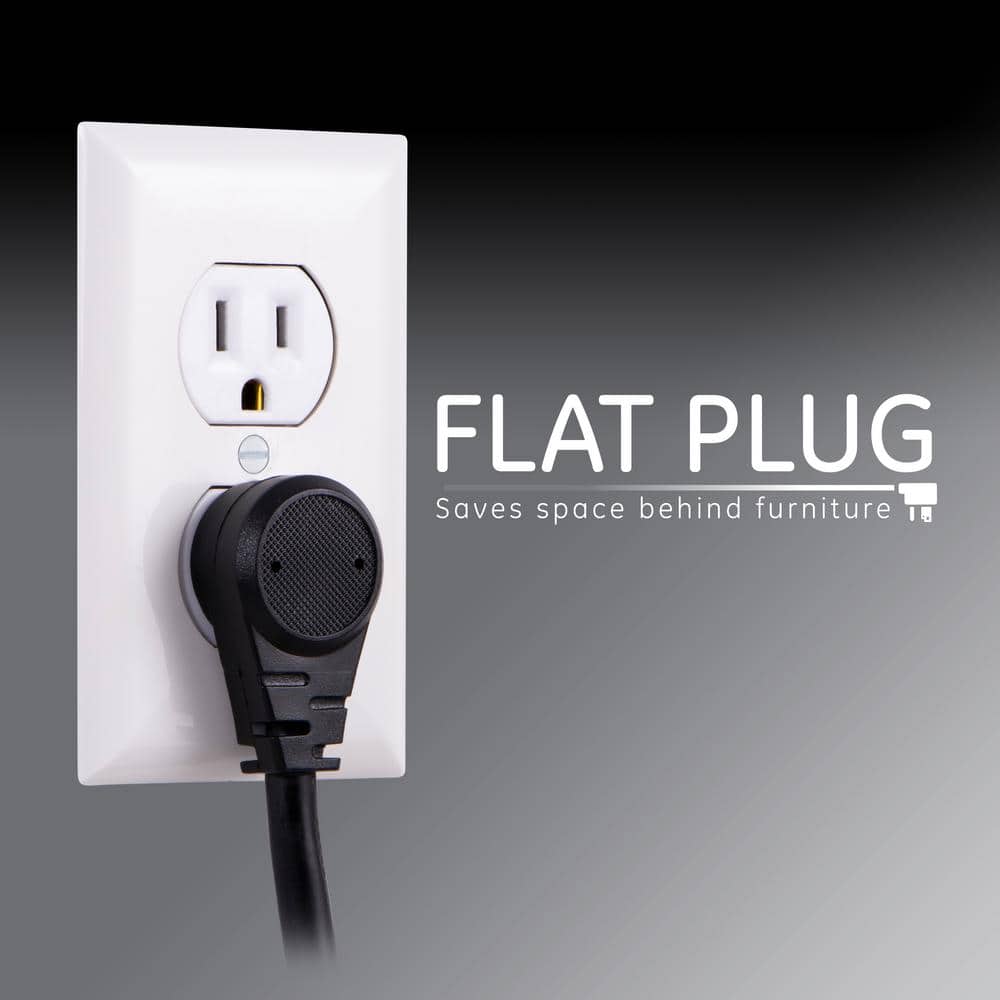 5-Outlet 2-USB Port Surge Protector with 4 ft. Extension Cord, Brushed Nickel
