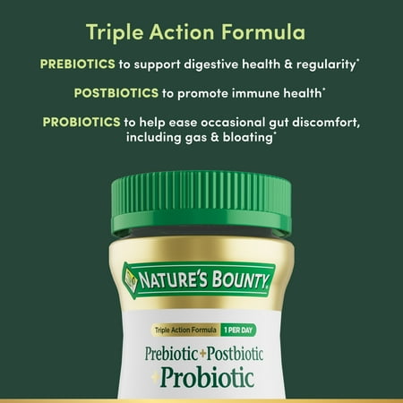 Nature's Bounty Pre + Pro + Postbiotic Gummies for Digestive Health, Immune Support, 30 Gummies **Exp 06/2026**