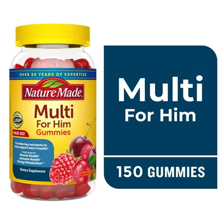 Nature Made Multivitamin For Men Gummies, Mens Multivitamin for Nutritional Support, 150 Ct *Exp:07/2026