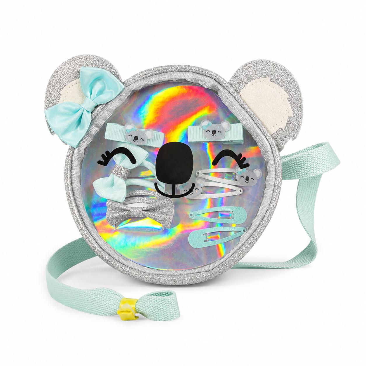 Claire's Koala Holographic Hair Clip Bag