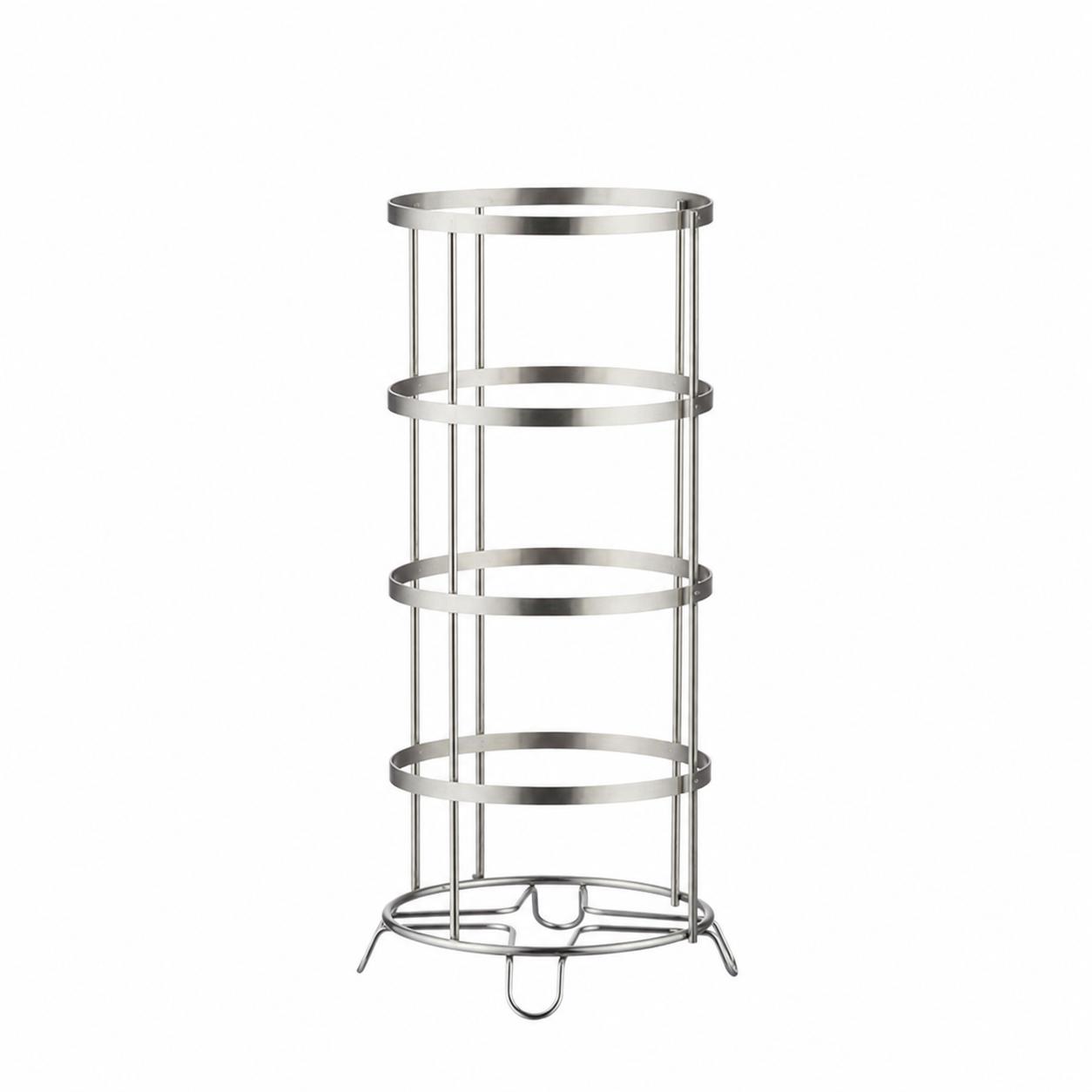 Freestanding Chrome Toilet Paper Roll Storage