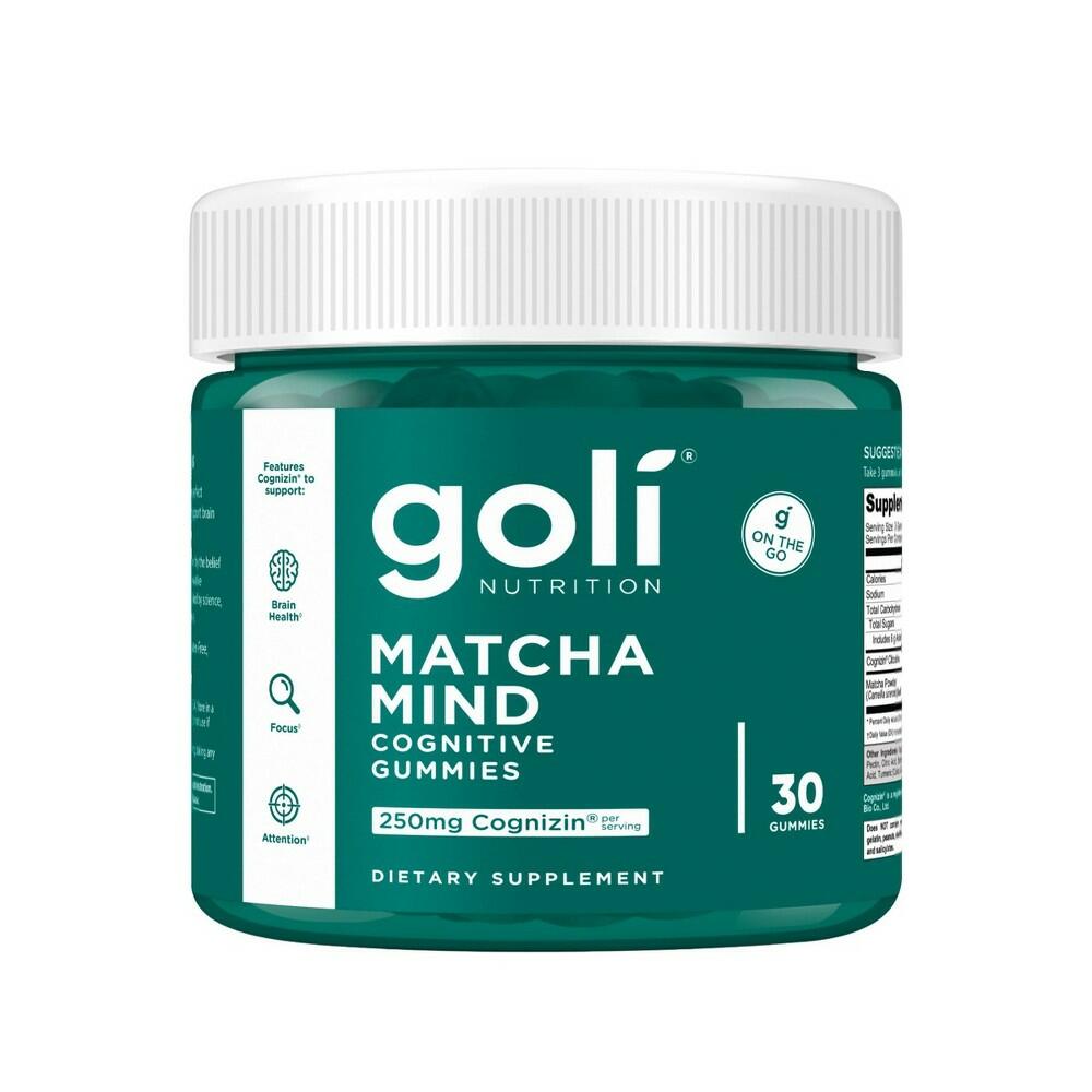 Goli Nutrition Matcha Mind Cognitive Vegan Gummies - 30ct (Exp. 02/2027)