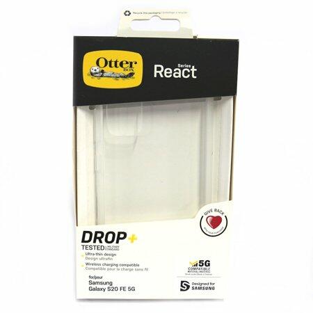 OtterBox Samsung S20 FE 5G React Phone Case - Clear: Bump-Resistant, Lightweight Design
