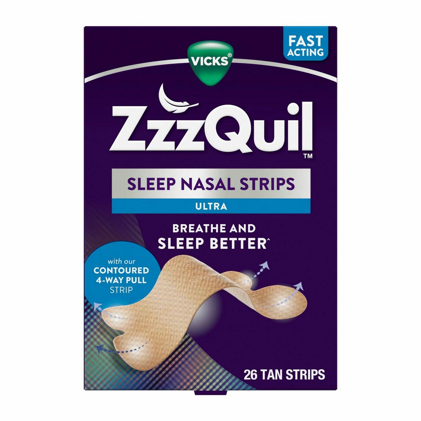 ZzzQuil 26ct Sleep Ultra Tan Nasal Strips