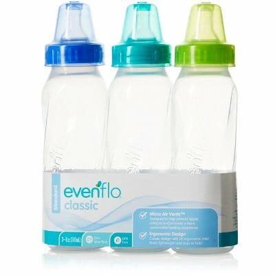 Evenflo Feeding Classic Clear Plastic Baby Bottles 3pk