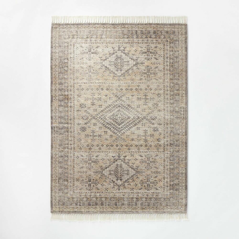 7'x10' Pine Brook Diamond Persian Style Rug Gray - Threshold